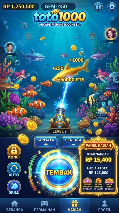 Tampilan antarmuka aplikasi toto1000 yang ramah pengguna.